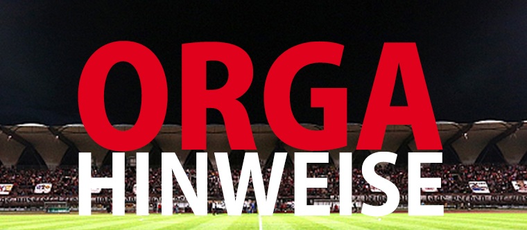 Orga-Hinweise