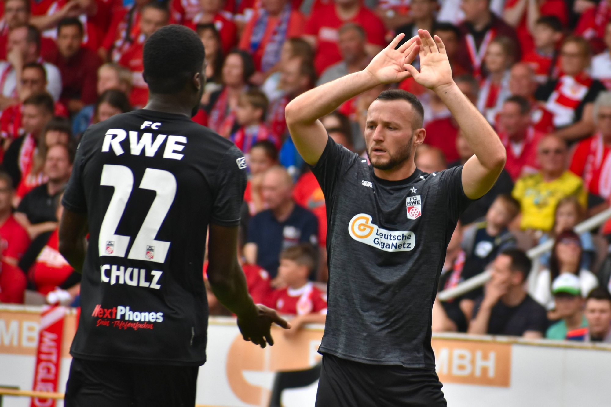 Artur Mergel und Kwabe Schulz gegen Energie Cottbus 